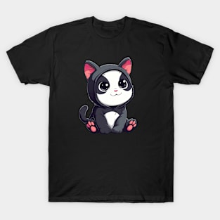 Adorable Cute Kawaii Cat in Costume T-Shirt